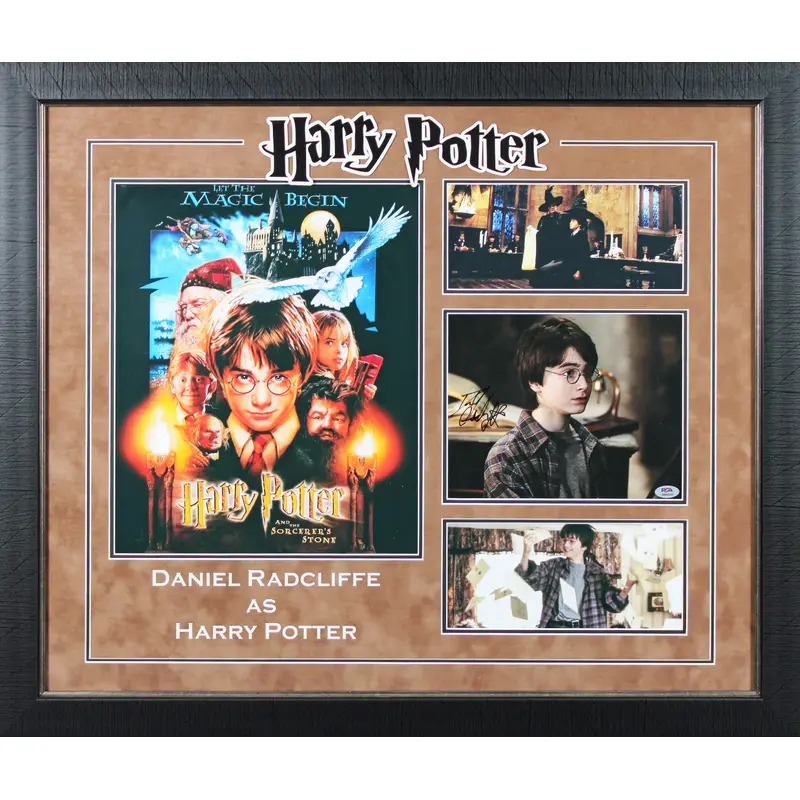 Daniel Radcliffe Harry Potter Authentic Signed Framed Display PSA/DNA #AM42565