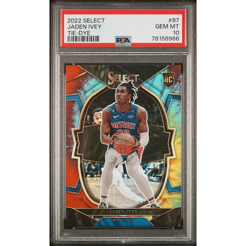 Jaden Ivey 2022 Panini Select #87 Tie-Dye #2/25 PSA 10 Gem Mint