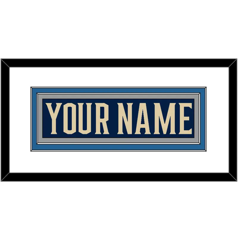 Columbus Nameplate - Alternate Navy Blue - Double Mat 1