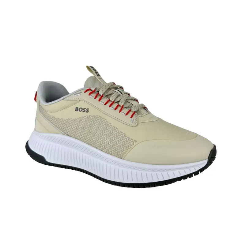 HUGO BOSS MENS BEIGE TENNIS SHOE TTNM EVO RUNN RSTH 50529544276