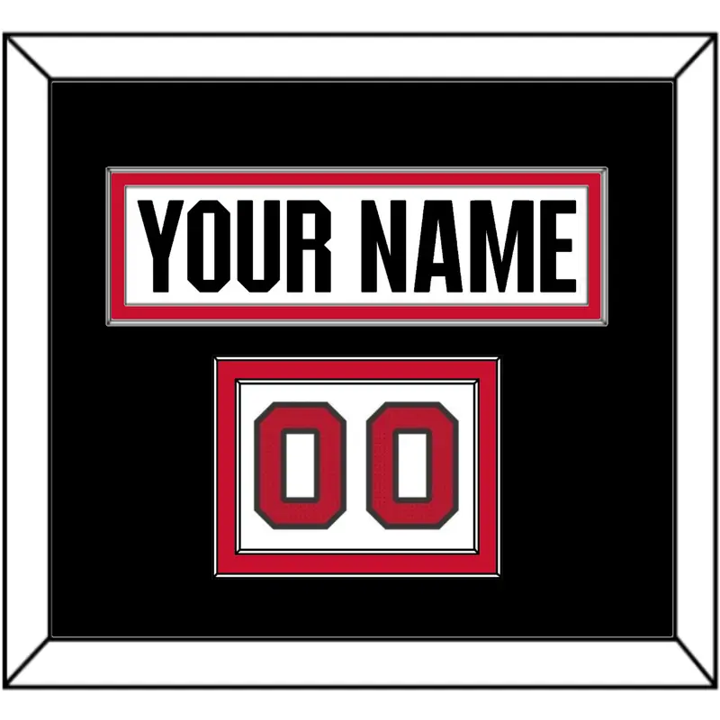 Ottawa Nameplate & Number (Shoulder) - Road White (2017-2020) - Double Mat 4