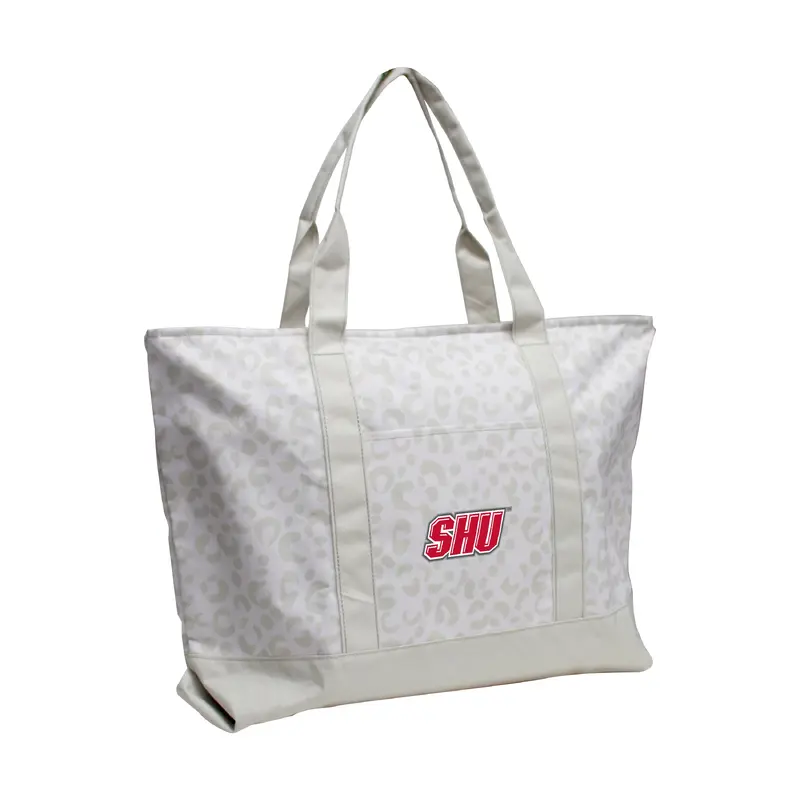 Sacred Heart Leopard Pattern Tote