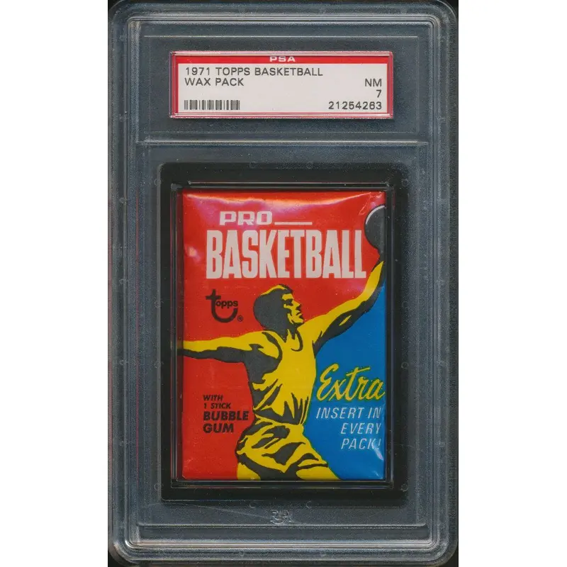1971/72 Topps Basketball Unopened Wax Pack PSA 7