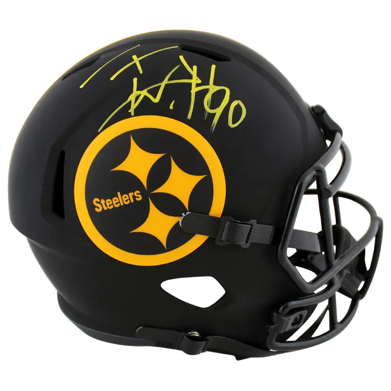 Steelers T.J. Watt Authentic Signed Eclipse Full Size Speed Rep Helmet BAS Wit