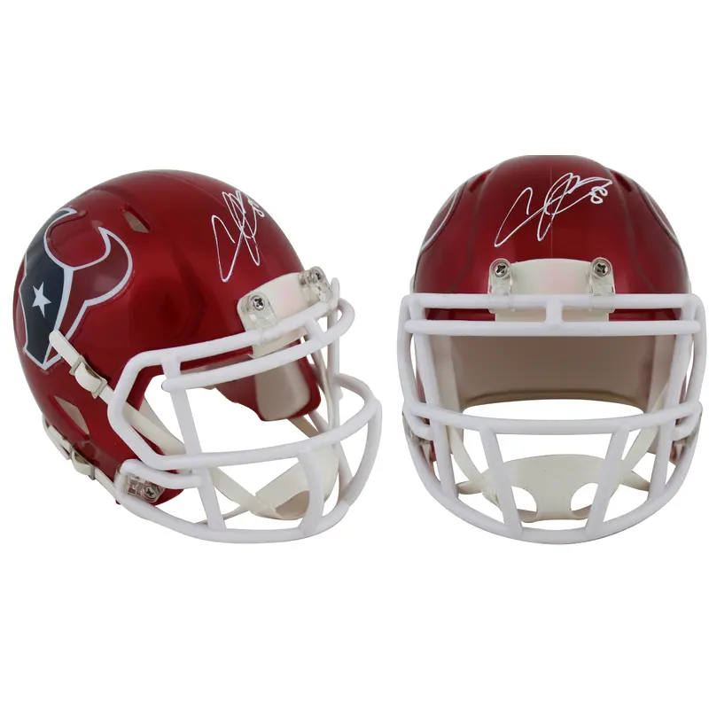 Texans Andre Johnson Authentic Signed Flash Speed Mini Helmet BAS Witnessed