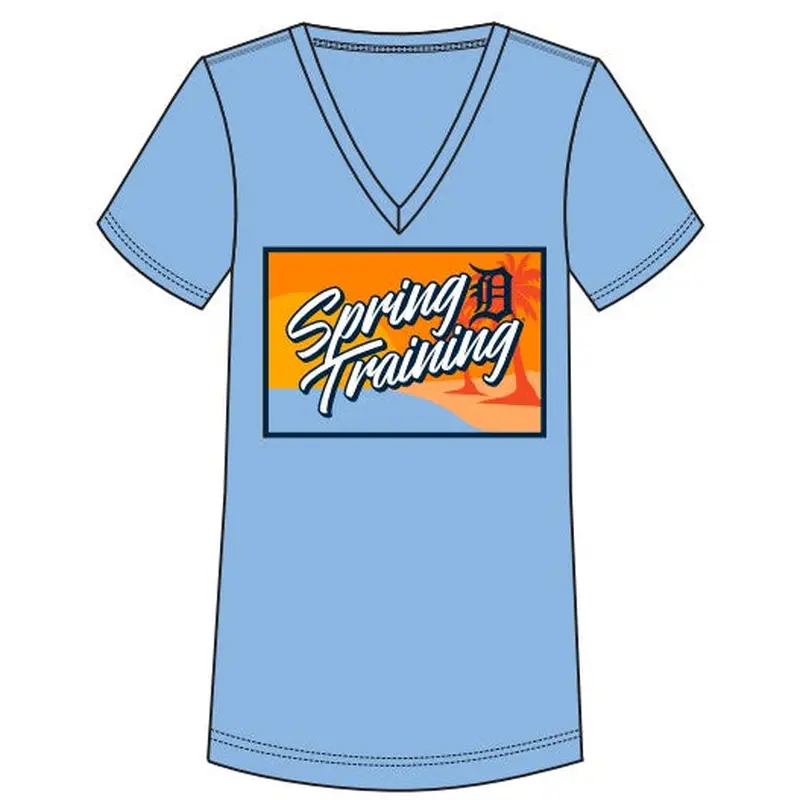 Detroit Tigers Ladies Sunset V-Neck T/S