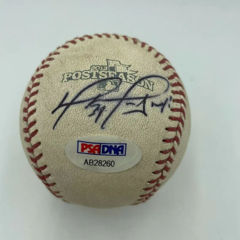 David Ortiz Signed 2013 Postseason ALCS Game Used Baseball PSA DNA COA & MLB