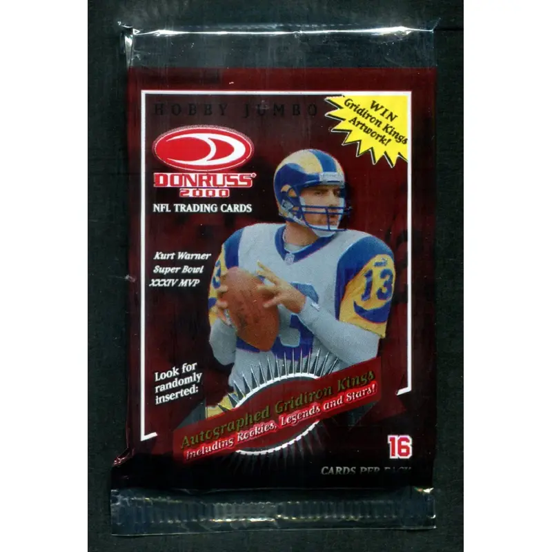 2000 Donruss Football Unopened Jumbo Pack (Hobby)