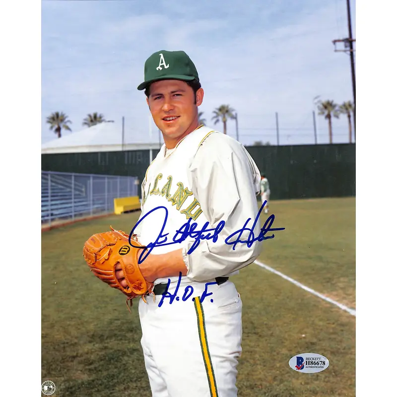Athletics Jim Catfish Hunter "HOF 87" Authentic Signed 8x10 Photo BAS #H86678