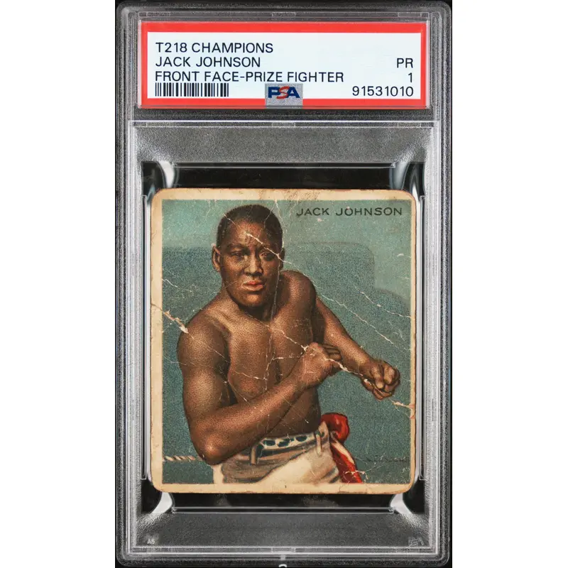 Jack Johnson 1910 T218 Champions PSA 1 Poor