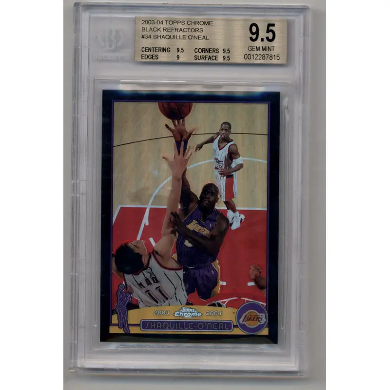 Shaquille O'neal 2003-04 Topps Chrome Black Refractor #34 296/500 BGS 9.5 Gem Mint