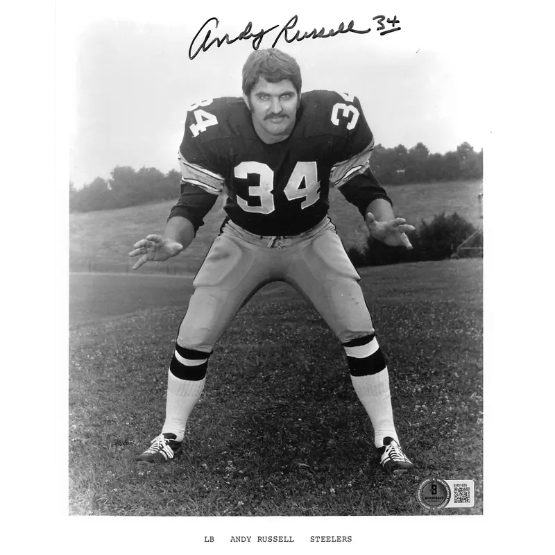 Steelers Andy Russell Authentic Signed 8x10 Photo Autographed BAS #BM01688