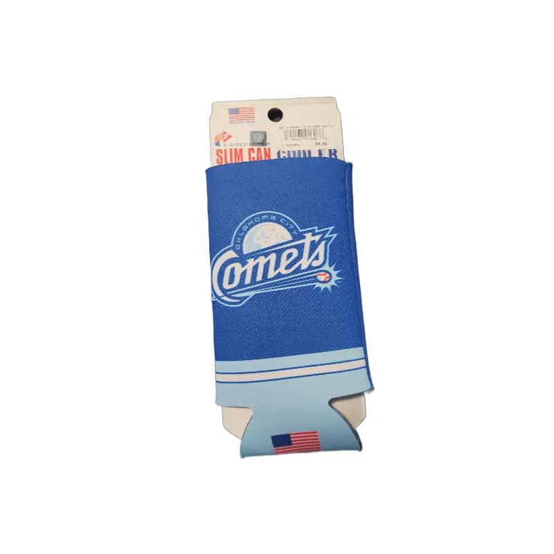 OKC Comets Primary Script 12oz Slim Can Cooler
