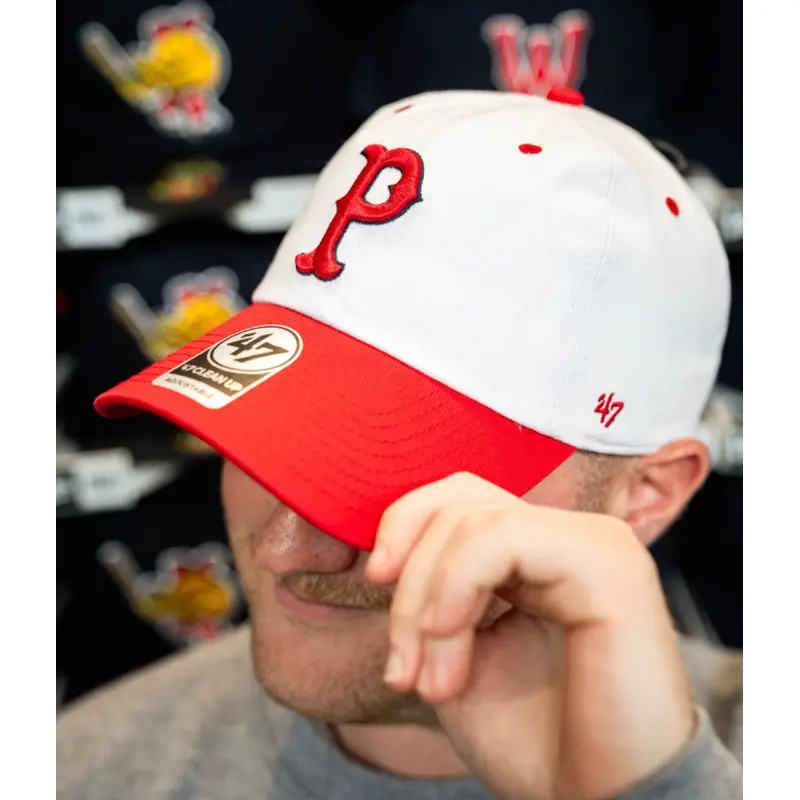 Pawtucket Red Sox White/Red Plain P Clean Up