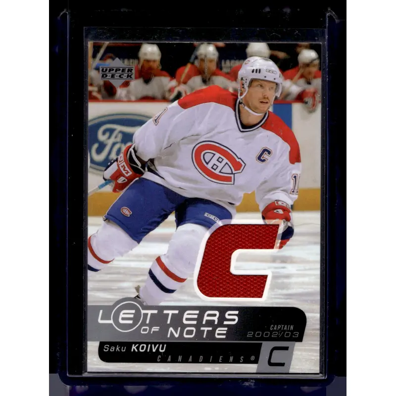 2002-03 Upper Deck - Letters of Note - Saku Koivu #LN-SK
