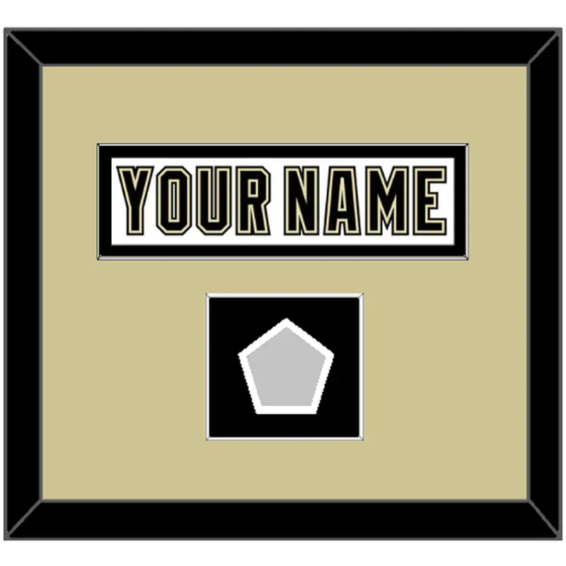Pittsburgh Nameplate & Stanley Cup Champions Patch - Road White (2007-2016) - Single Mat 2