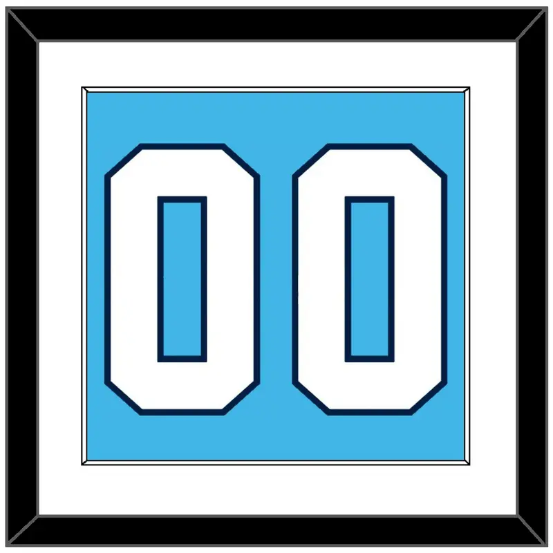 Pittsburgh Number (Back) - Home Powder Blue (1968-1970) - Single Mat 1