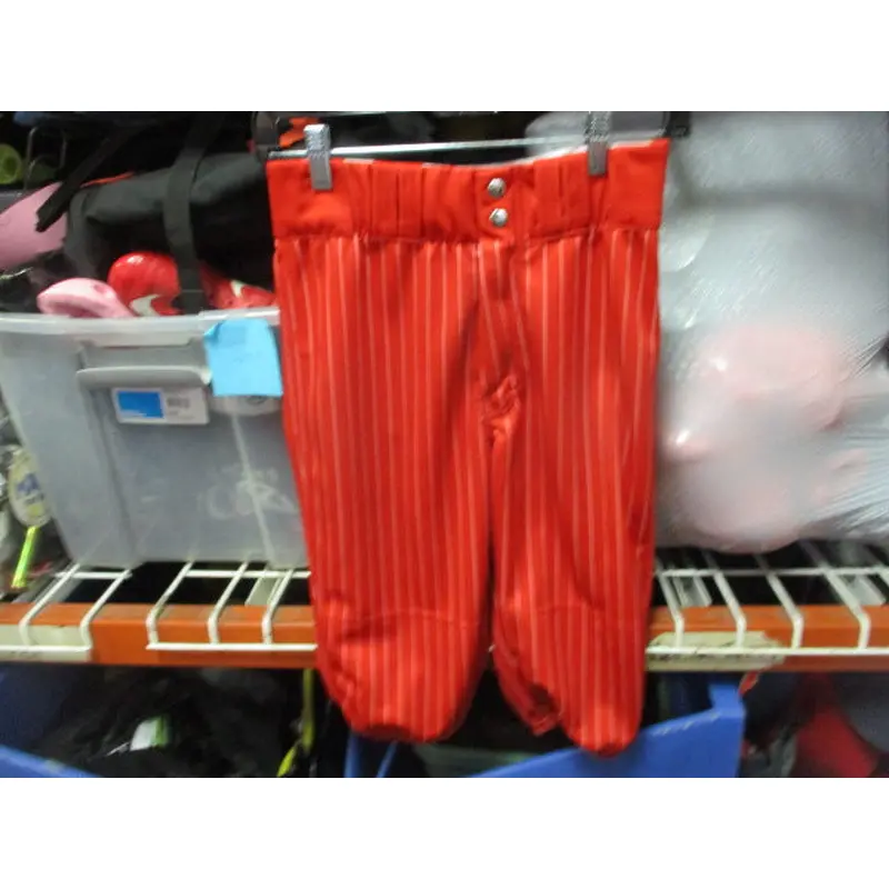 Used Red Pin Striped Baseball Pants Size Youth Large