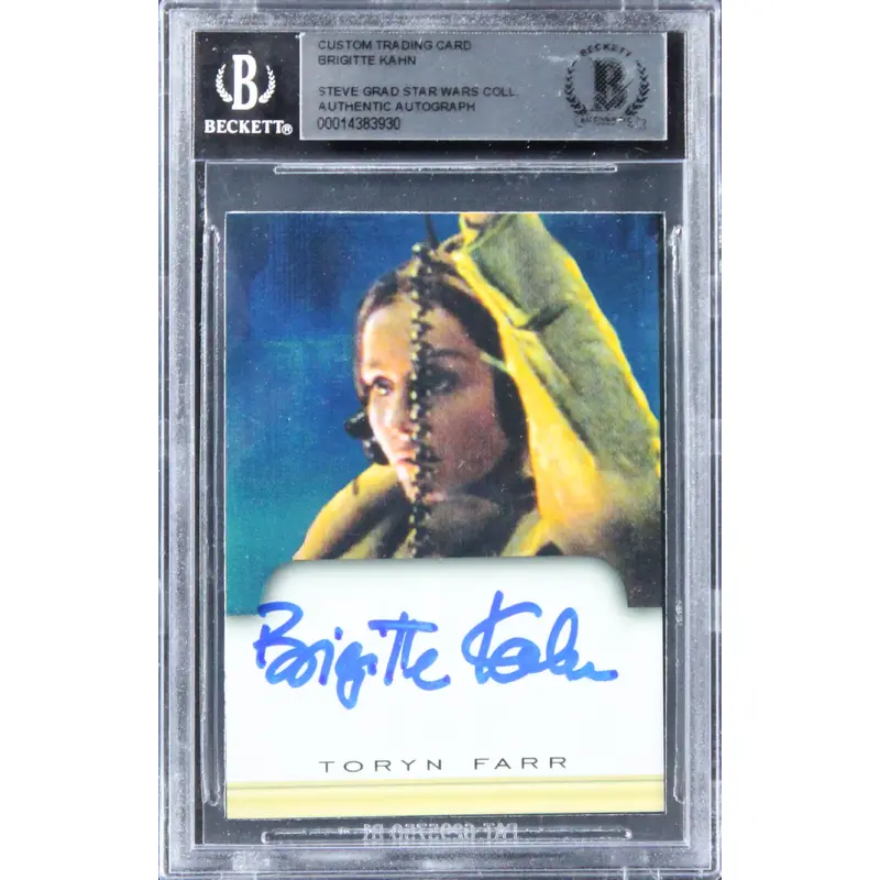 Brigitte Kahn Star Wars Authentic Signed Custom Trading Card BAS Slabbed