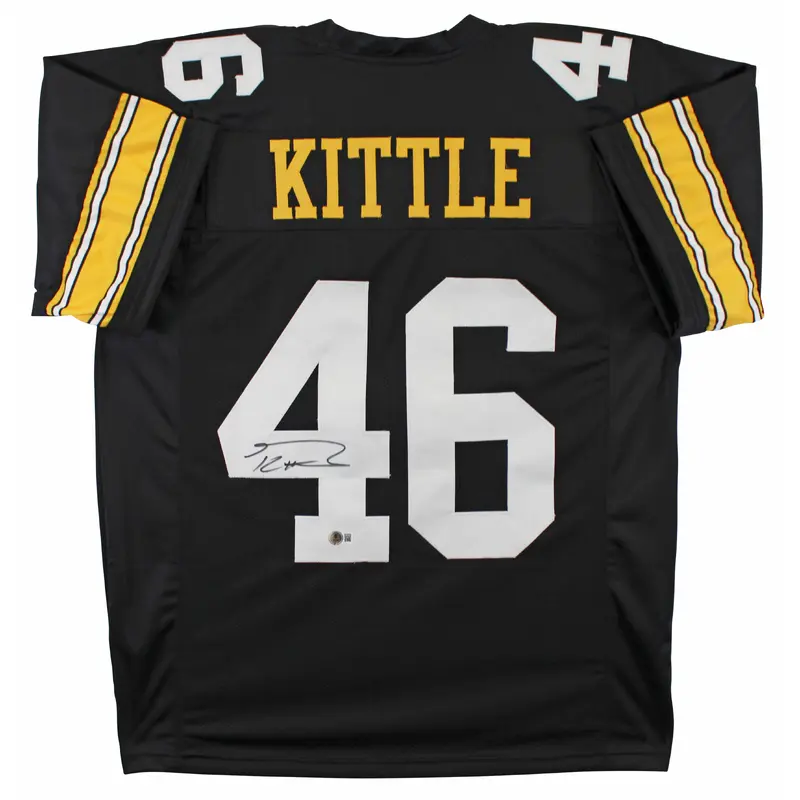 Iowa George Kittle Authentic Signed Black Pro Style Jersey BAS Witnessed