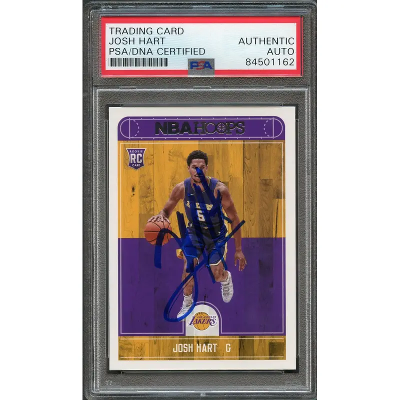 2017-18 NBA Hoops #280 JOSH HART Signed Card AUTO PSA Slabbed RC Lakers