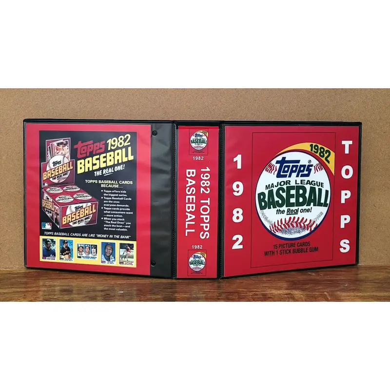 1982 Topps Baseball Cards Custom Made Album Binder Inserts 3 Sizes - 3597