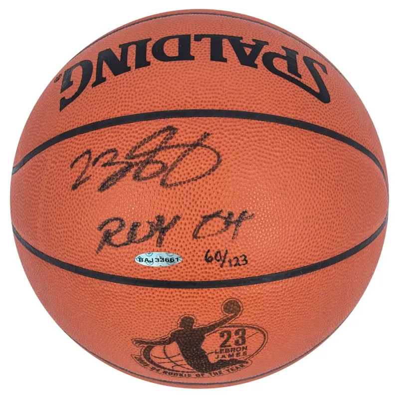 LeBron James "2004 Rookie Of The Year" Signed Basketball With UDA Upper Deck COA