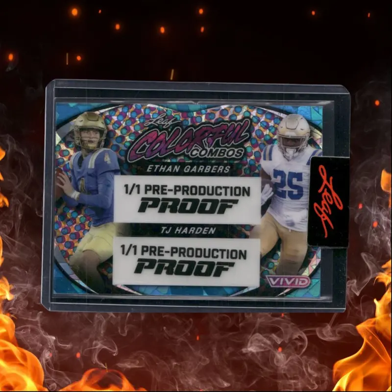 2024 Leaf Vivid Ethan Garbers / TJ Harden Colorful Combos Pre-Production Proof