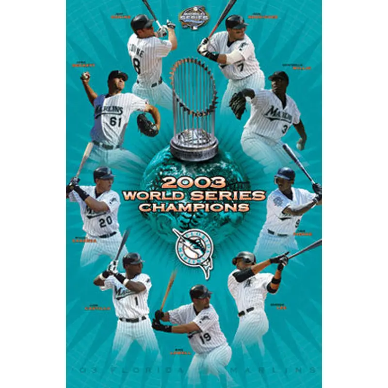 Florida Marlins 2003 World Series Champions Commemorative Poster - Costacos Sports