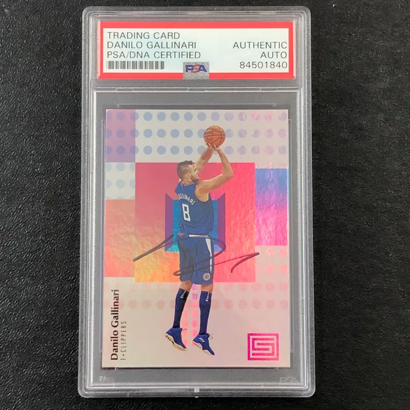 2017-18 Panini Status #84 Danilo Gallinari Signed Card AUTO PSA Slabbed Clippers