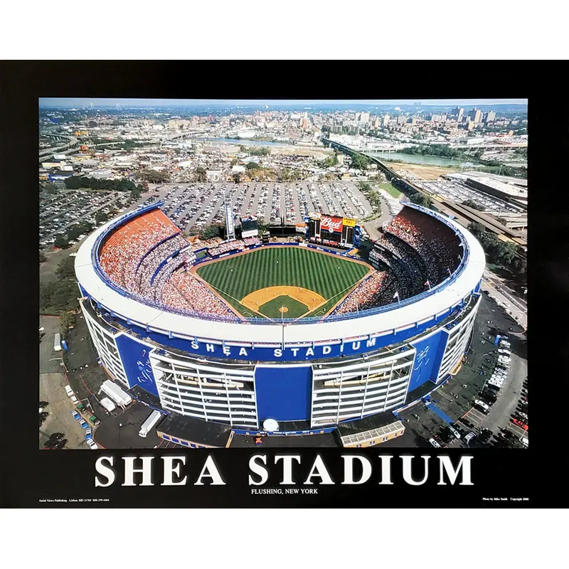 New York Mets Shea Stadium "Aerial Classic" (c.2000) Premium 22x28 Poster - Aerial Views