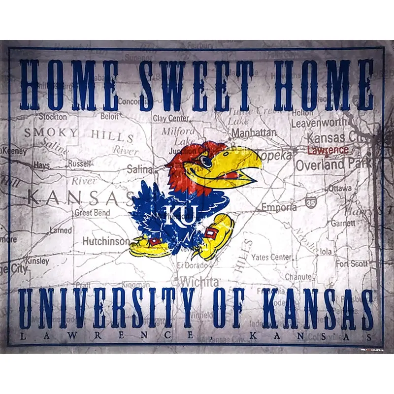 University of Kansas Jayhawks "Home Sweet Home" 16x20 Poster Print - ProGraphs Inc.