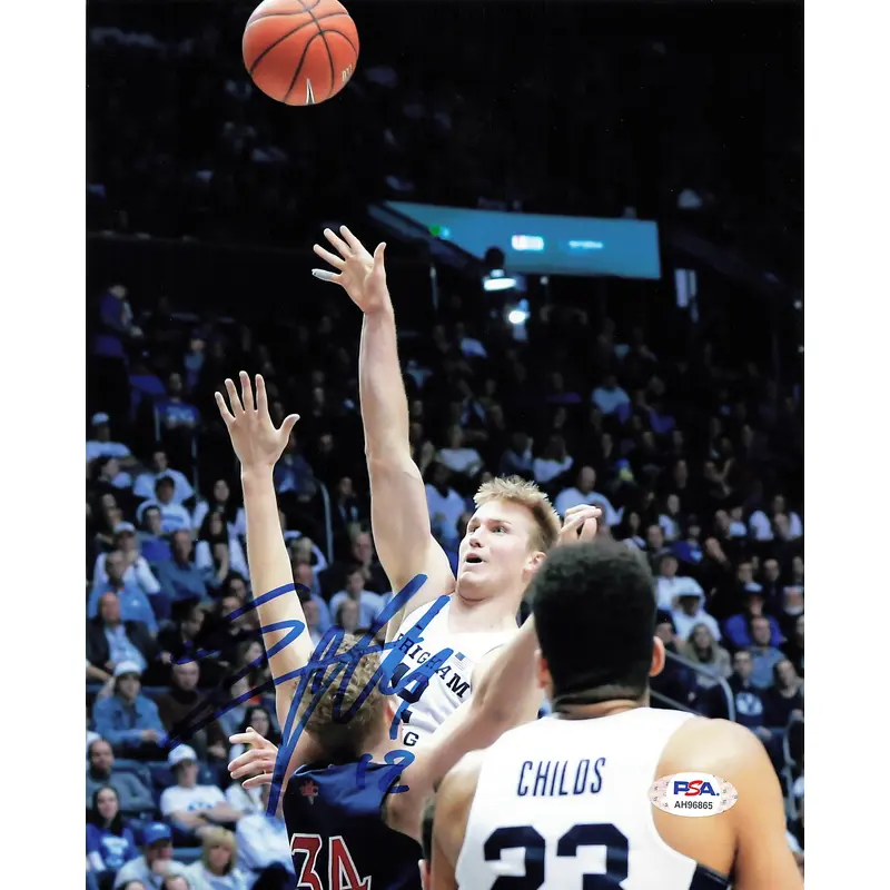Eric Mika signed 8x10 photo PSA/DNA BYU Cougars
