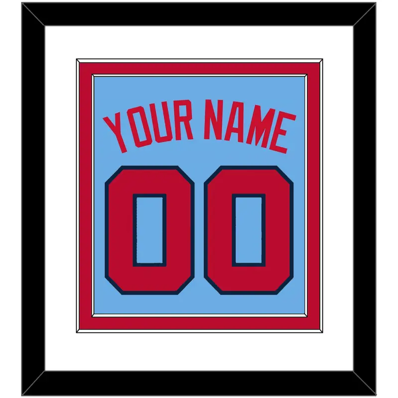 Minnesota Name & Number - Alternate Light Blue - Double Mat 1