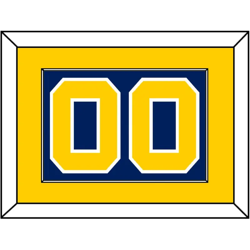 Navy Basketball Number - Road Blue (1983-1987) - Single Mat 2