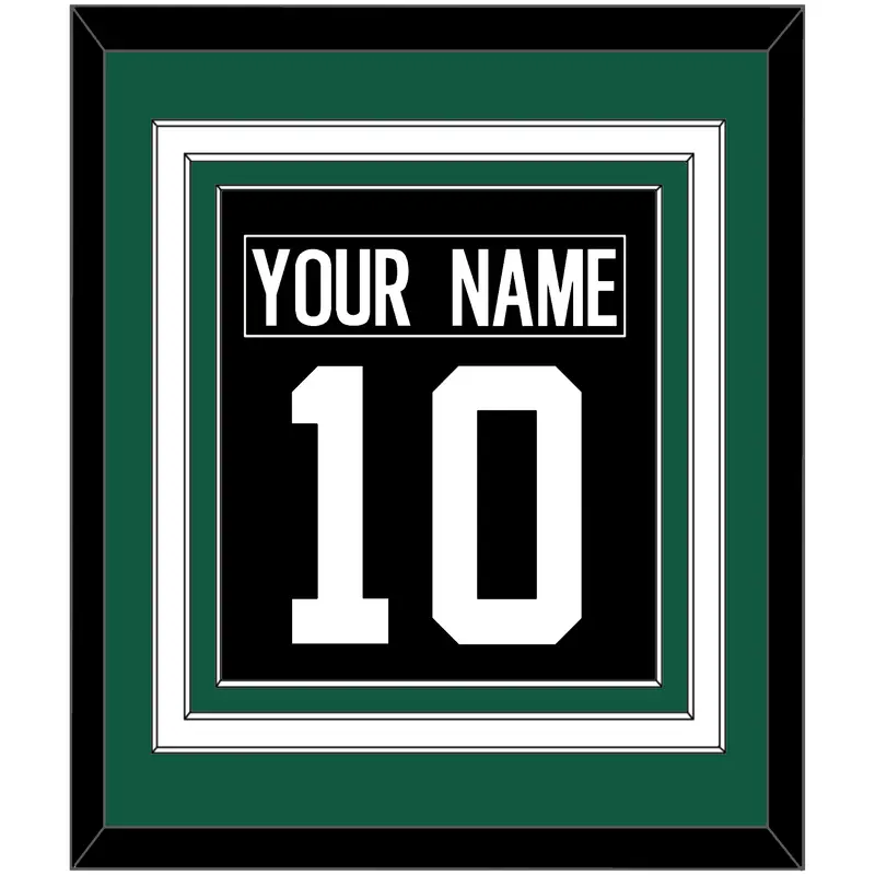 New York Nameplate & Number (Back) Combined - Alternate Black - Triple Mat 3