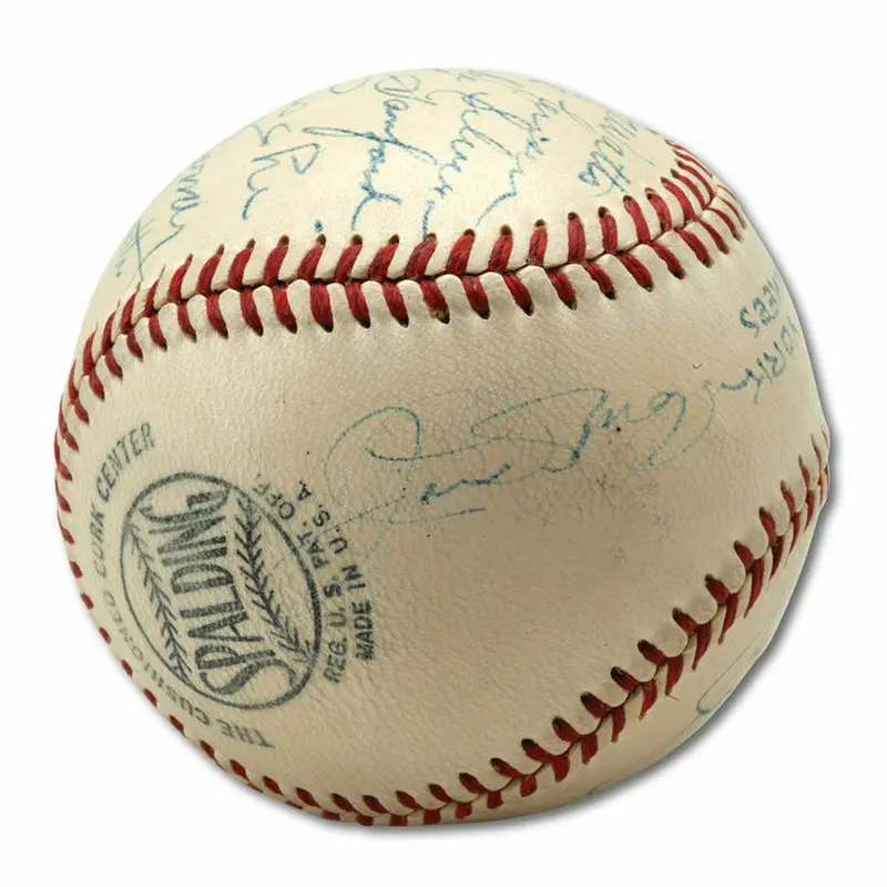 1950 NEW YORK YANKEES WORLD CHAMPIONS TEAM SIGNED BASEBALL JOE DIMAGGIO PSA DNA