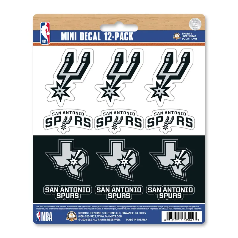 NBA - San Antonio Spurs Mini Decal 12-pk
