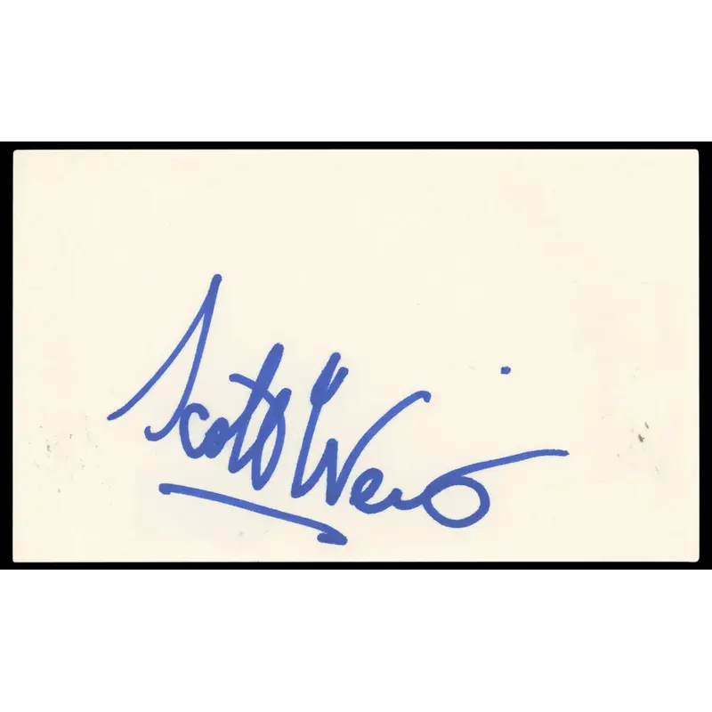 Scott Weinger Aladdin Authentic Signed 3x5 Index Card Autographed BAS #BP50625