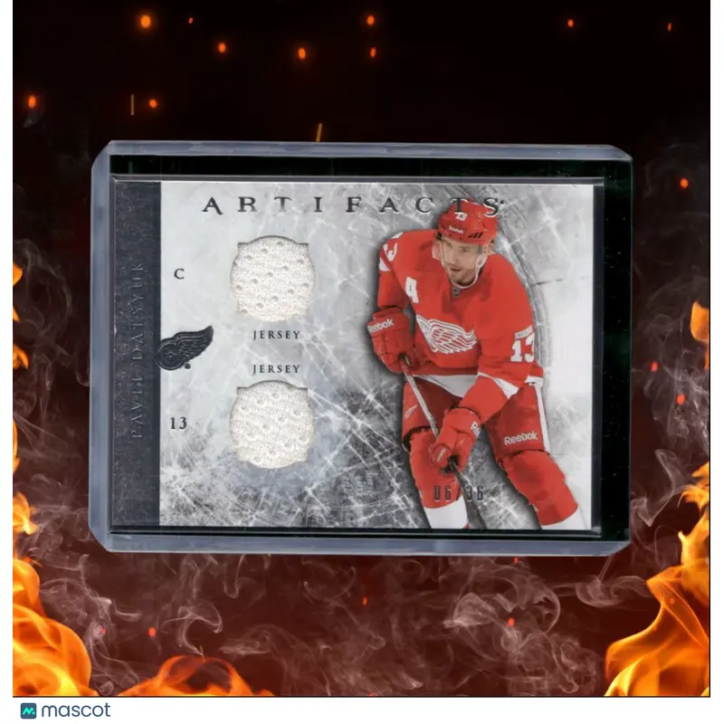 2012-13 Upper Deck Artifacts Pavel Datsyuk Dual Jersey Silver Horizontal 06/36