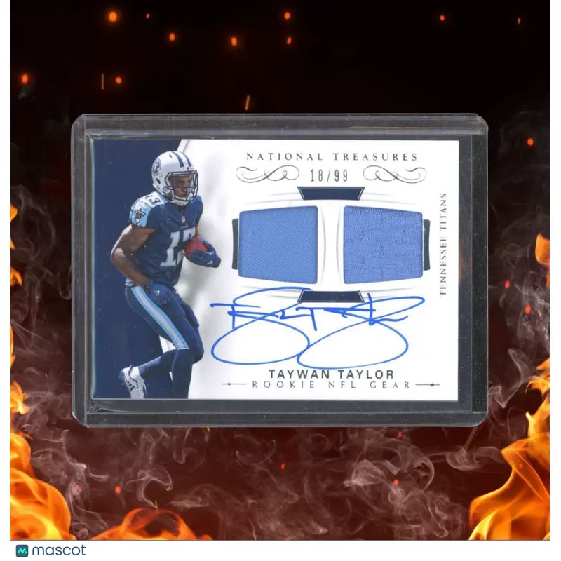 2017 Panini National Treasures Taywan Taylor Dual Patch Auto 18/99 #13