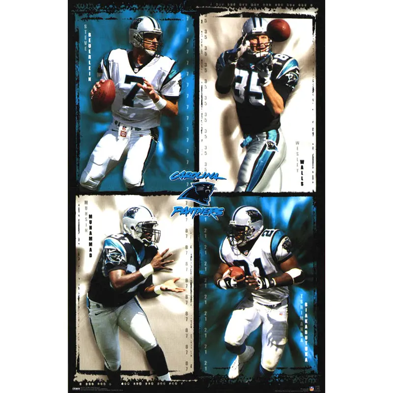 Carolina Panthers "Superstars 2000" NFL Action Poster - Costacos Sports