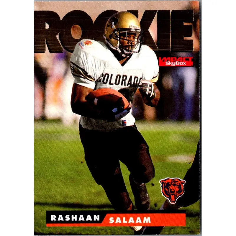 1995 SkyBox Impact Rashaan Salaam #185 Rookie