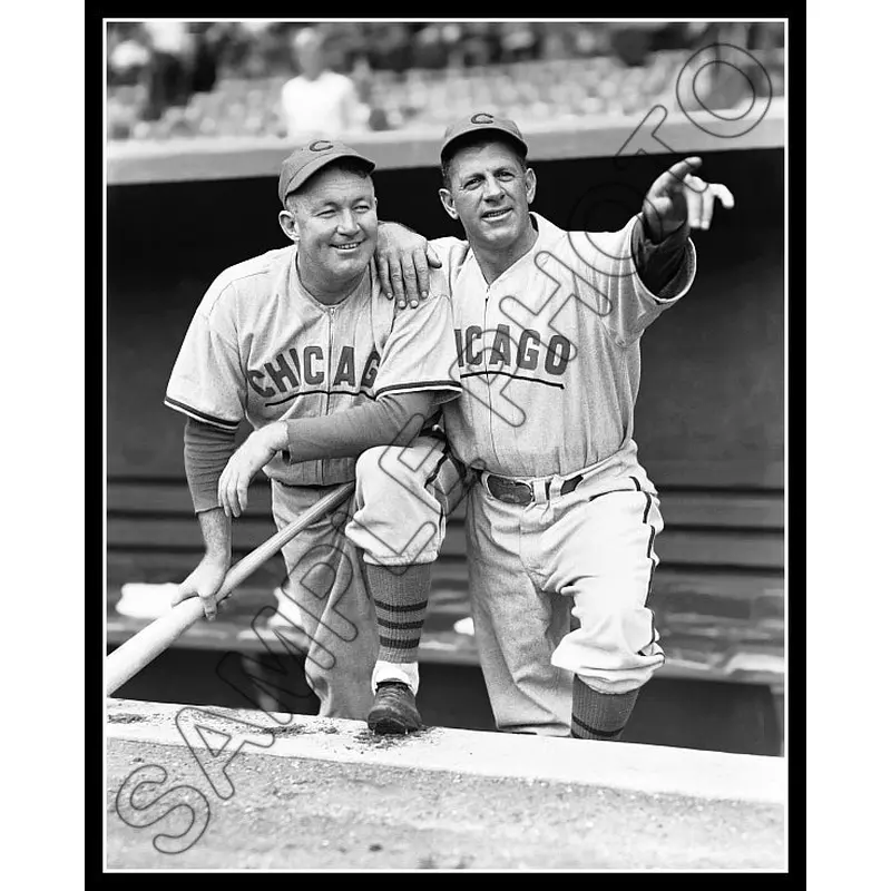 Gabby Hartnett Charlie Grimm 8X10 Photo - 1937 Chicago Cubs - 1834