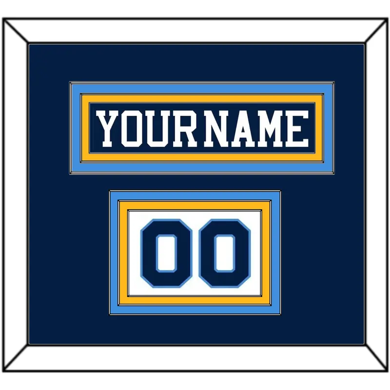 Pittsburgh Nameplate & Number (Shoulder) - Road Blue (1977-1980) - Triple Mat 2