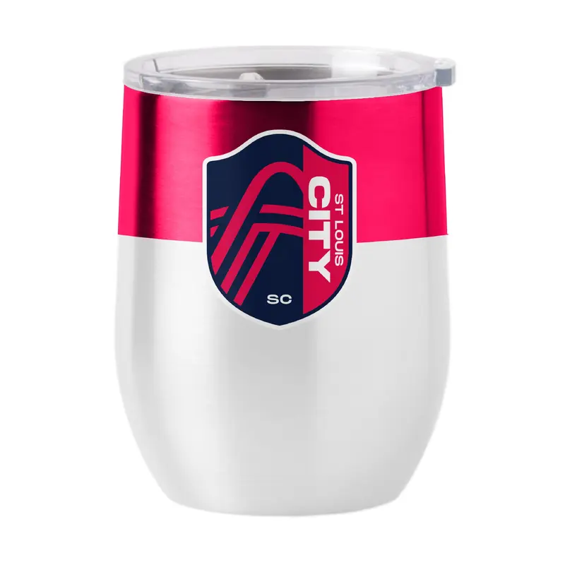 St. Louis SC 16oz Colorblock Stainless Curved Beverage