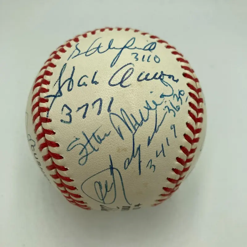 The Finest 3,000 Hit Club Signed Baseball With Inscriptions 15 Signatures JSA