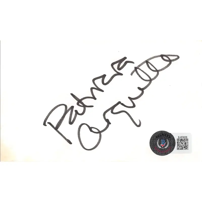 Patricia Arquette Medium Authentic Signed 3x5 Index Card BAS #BJ63928