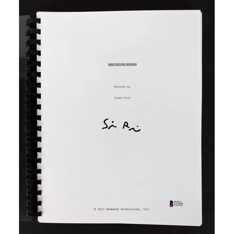 Simon Rich Authentic Signed Man Seeking Woman TV Pilot Script BAS #E52842