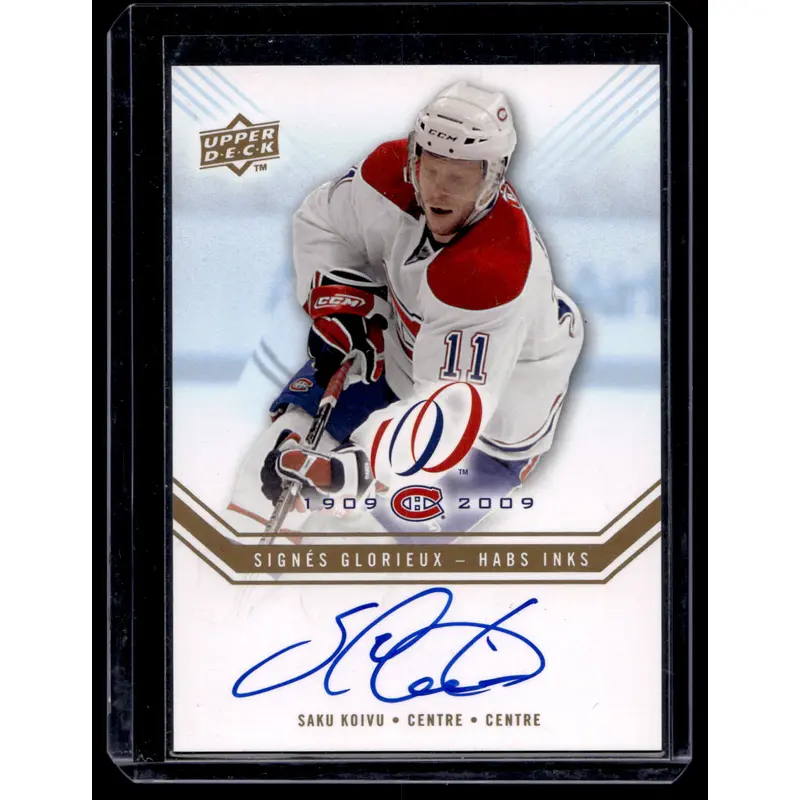 2008-09 Upper Deck Montreal Canadiens Centennial Set - Habs INKS Saku Koivu #HABS-KS